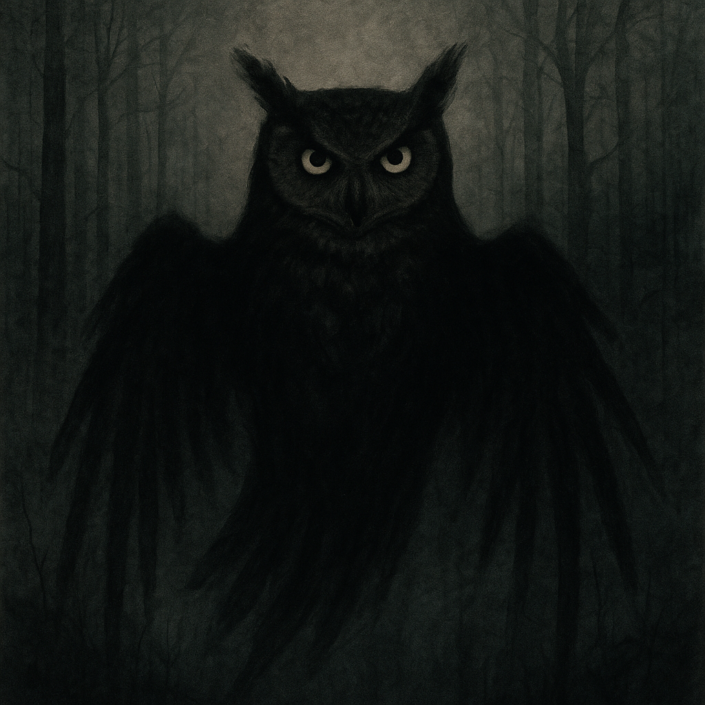 Eerie Great Horned Owl
