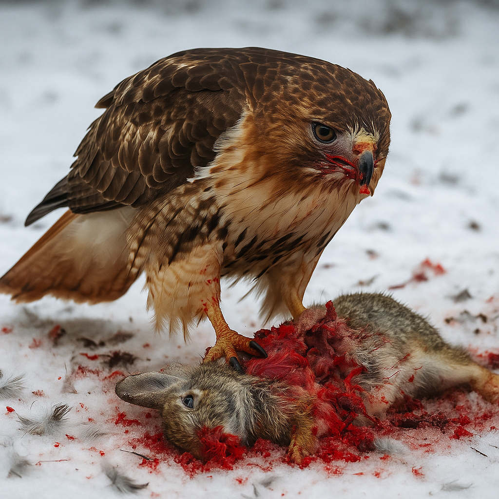 Red-tailed Hawk Feasting